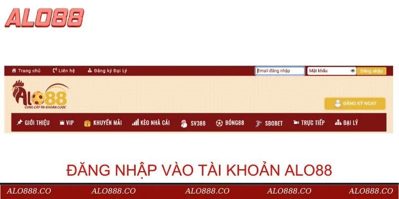 Đăng nhập vào acc Alo88